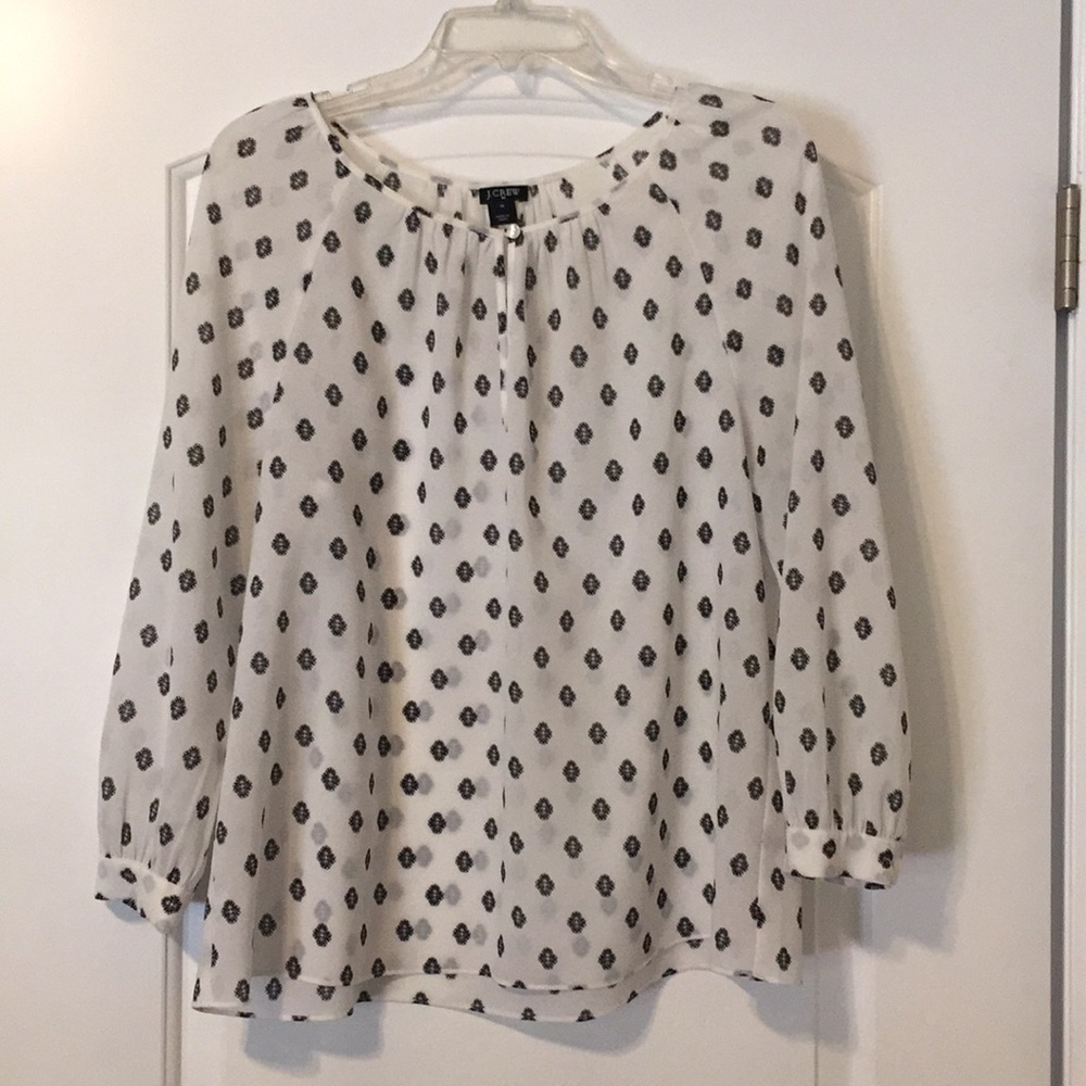 J. Crew Long Sleeve White Top